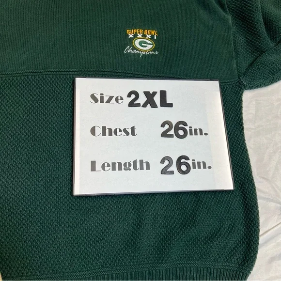 Vintage Green Bay Packers Super Bowl XXXI Knit Sweater Lee Sport 2XL